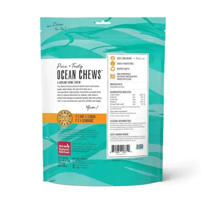 The Honest Kitchen Ocean Chews Crispy Cod Fish Skins Dog Treats - Talis Us