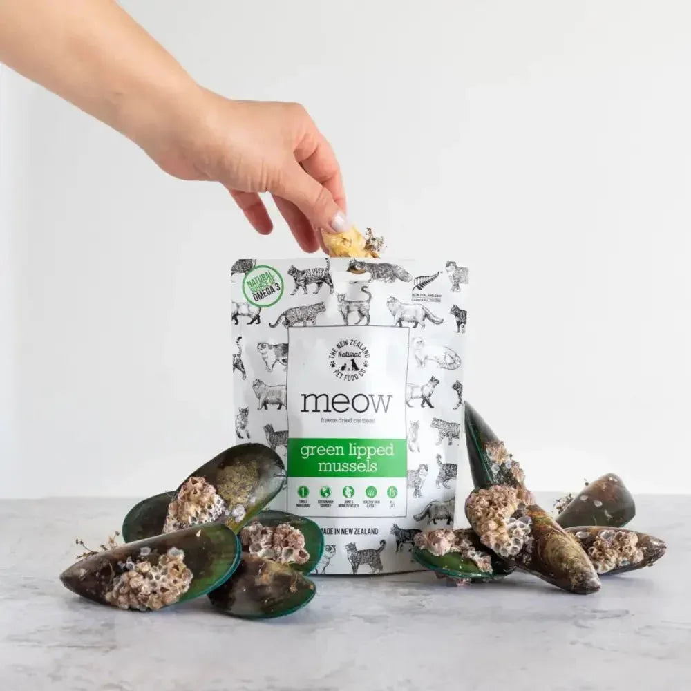 The New Zealand Natural Pet Food Co Meow Nz Green Mussel Cat Treats 1.76oz - Talis Us