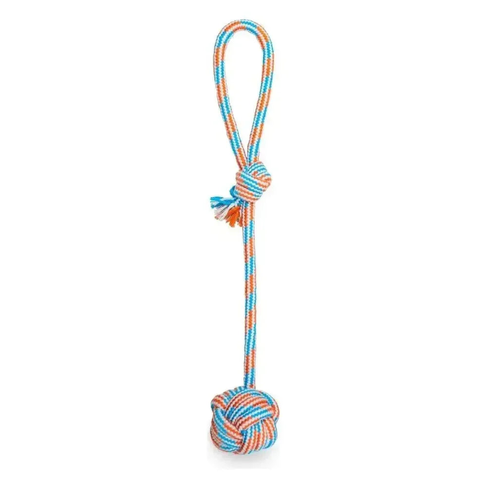 ThoozyPet Ball Tug Rope Dog Toy with Handle 17" - Talis Us