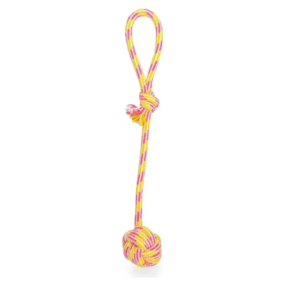 ThoozyPet Ball Tug Rope Dog Toy with Handle 17" - Talis Us