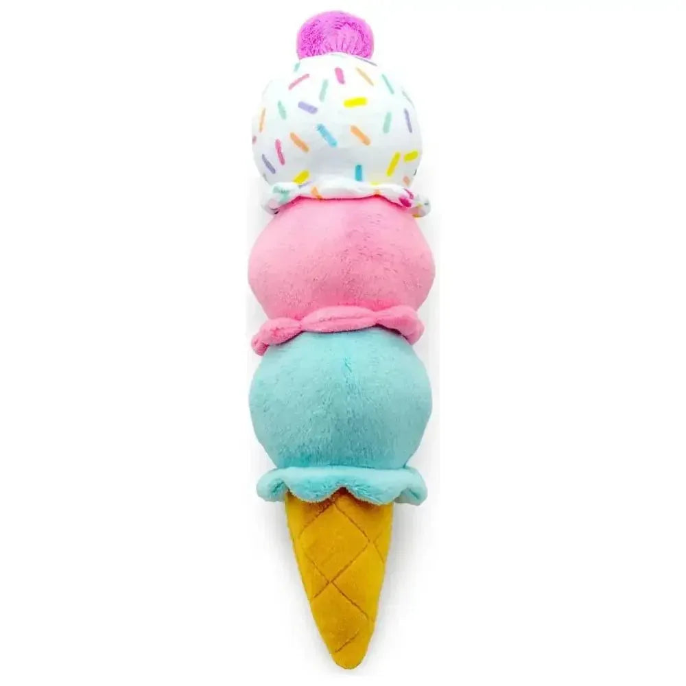 ThoozyPet Birthday 3 - Scoop Ice Cream Cone Plush Dog Toy 12" - Talis Us