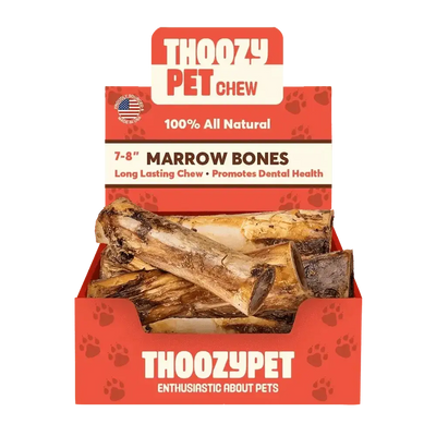 ThoozyPet USA - Sourced Marrow Center Bone Dog Chews 7 - 8" 20ct - Talis Us