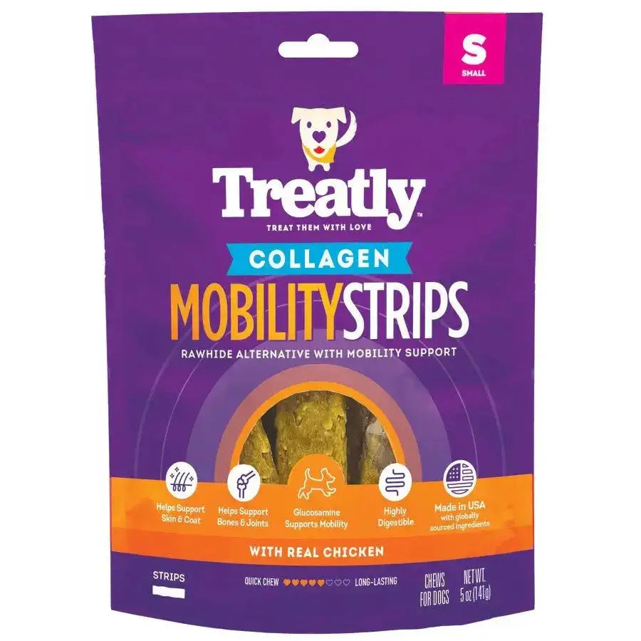 Treatly Collagen Mobility Strips Chicken Dog Chews 5 oz - Talis Us