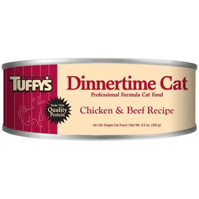 Tuffy's Dinnertime Chicken & Beef Canned Cat Food 24ea/5.5 oz - Talis Us