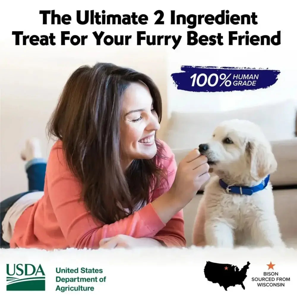 Vitafur Barkin' Burger Grilled Bison & Sweet Potato Dehydrated Dog Treats 5 oz - Talis Us