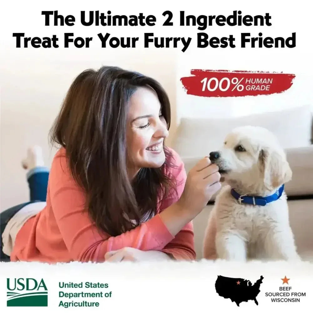 Vitafur Barkin Burger Nature's Beef & Sweet Potato Dehydrated Dog Treats 5 oz - Talis Us