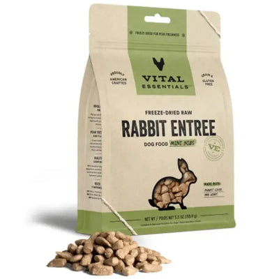 Vital Essentials® Freeze - Dried Raw Rabbit Entree Dog Food Mini Nibs - Talis Us