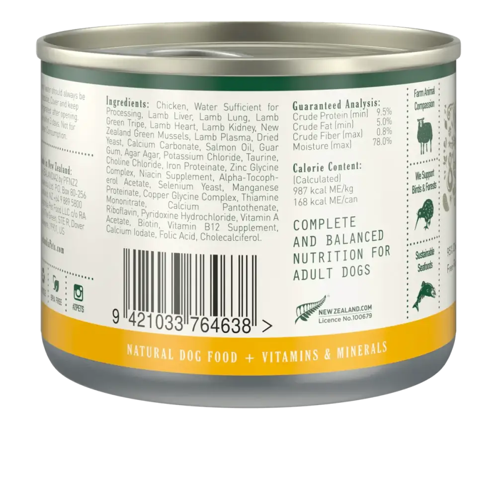 Zealandia Chicken Pate Wet Dog Food - Premium Nutrition 24 x 6oz cans - Talis Us