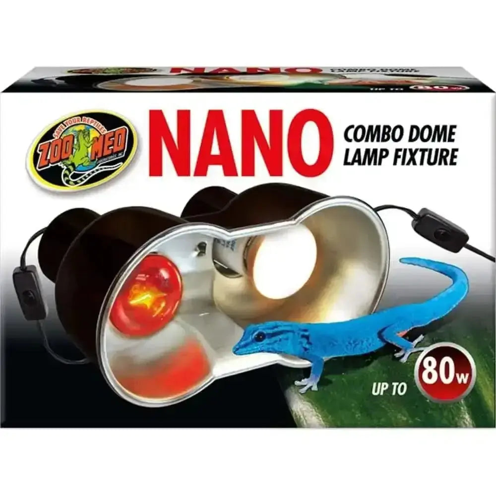 Zoo Med Nano Combo Dome Lamp Fixture with dual light options for reptiles and pets