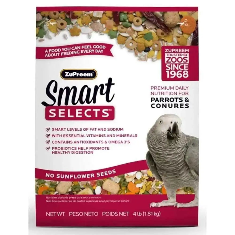 ZuPreem Smart Selects Bird Food for Parrots & Conures 1ea/4 lb ZuPreem