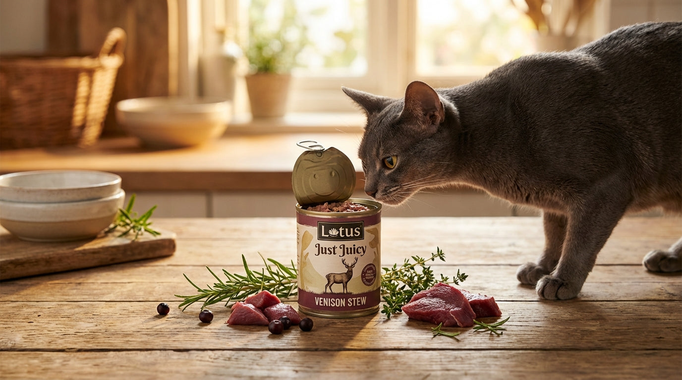 Where Can I Buy Lotus Just Juicy Venison Stew for Cats Online?