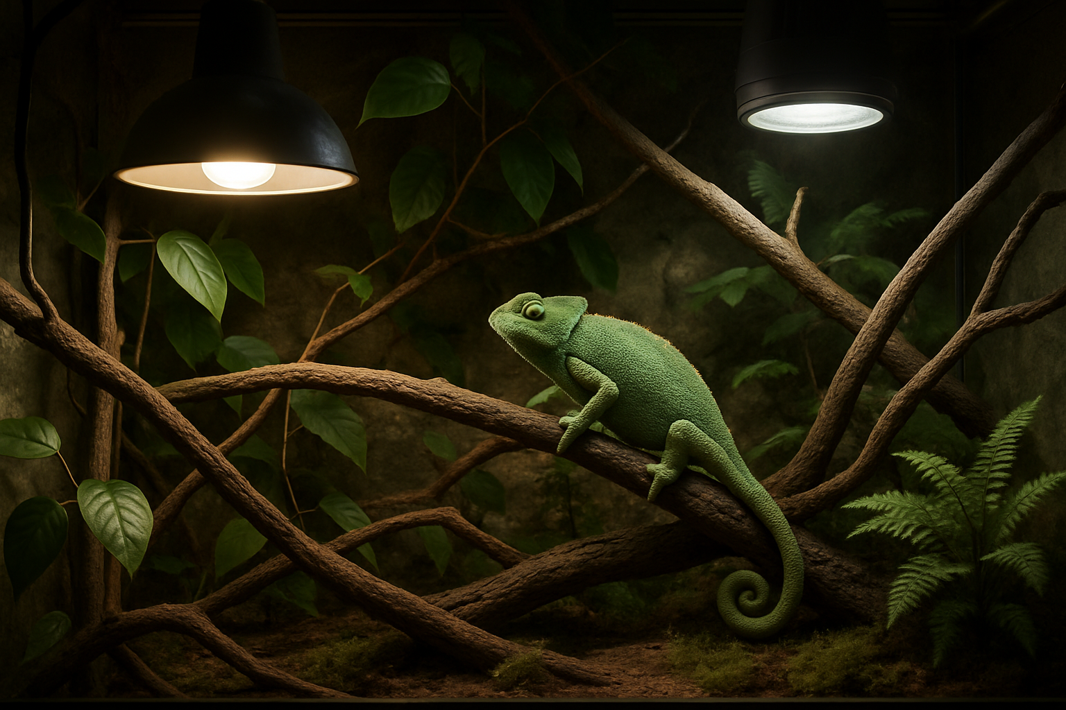 Complete Arboreal Reptile Lighting Setup for Forest Species