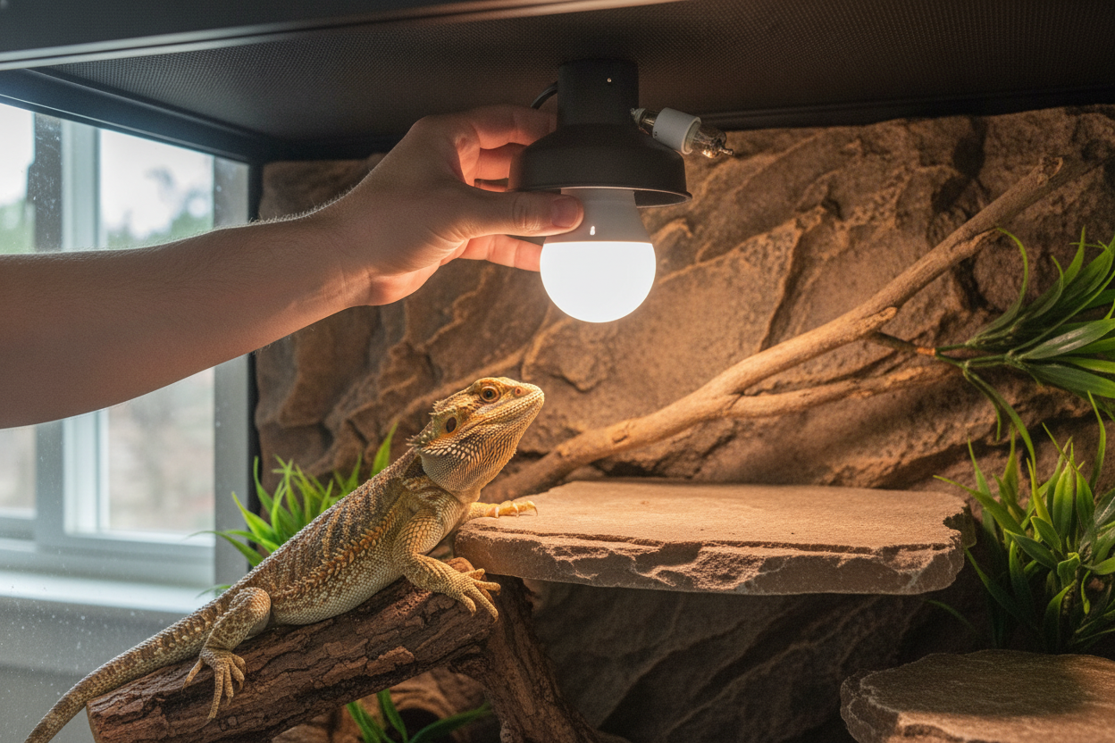 How to replace a light switch for reptile enclosures with safe lighting tips for your pet lizard