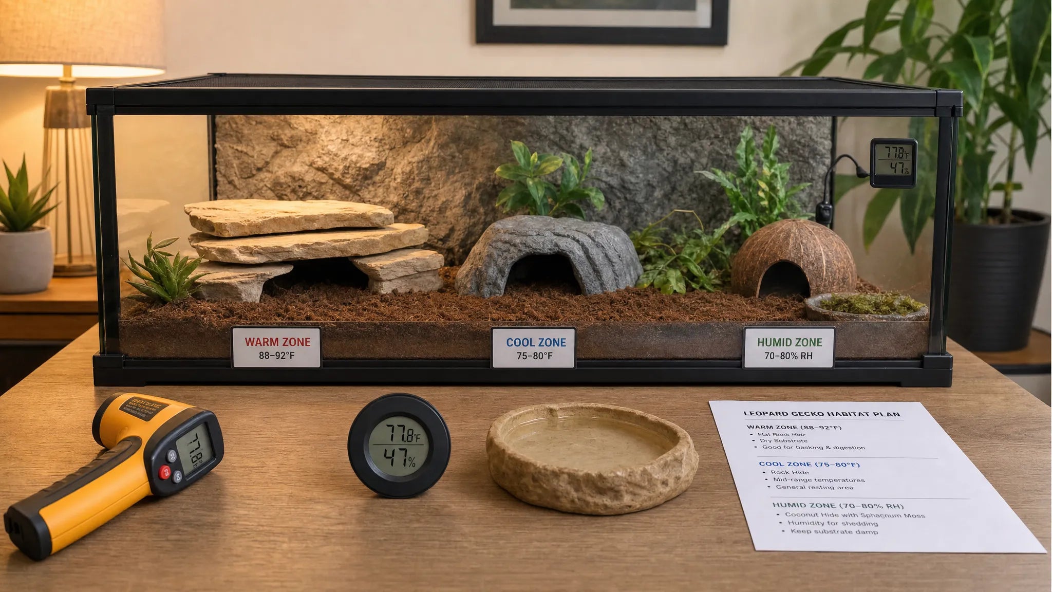Leopard Gecko Tank Setup for Beginners