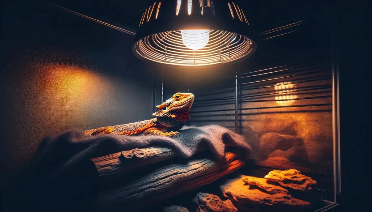 how long should a reptile heat lamp stay on