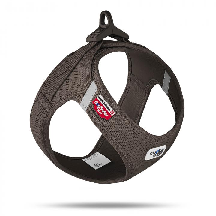 Talis Us Dog Harness Air-Mesh Vest in brown, designed for small and medium dogs, featuring a lightweight and comfortable desi