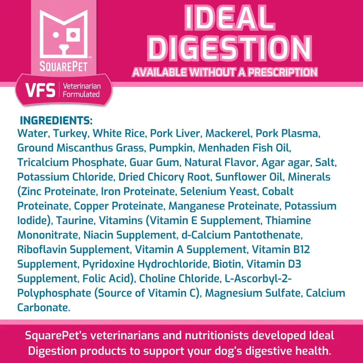 SquarePet VFS Canine Ideal Digestion Formula Wet Dog Food 12/13OZ