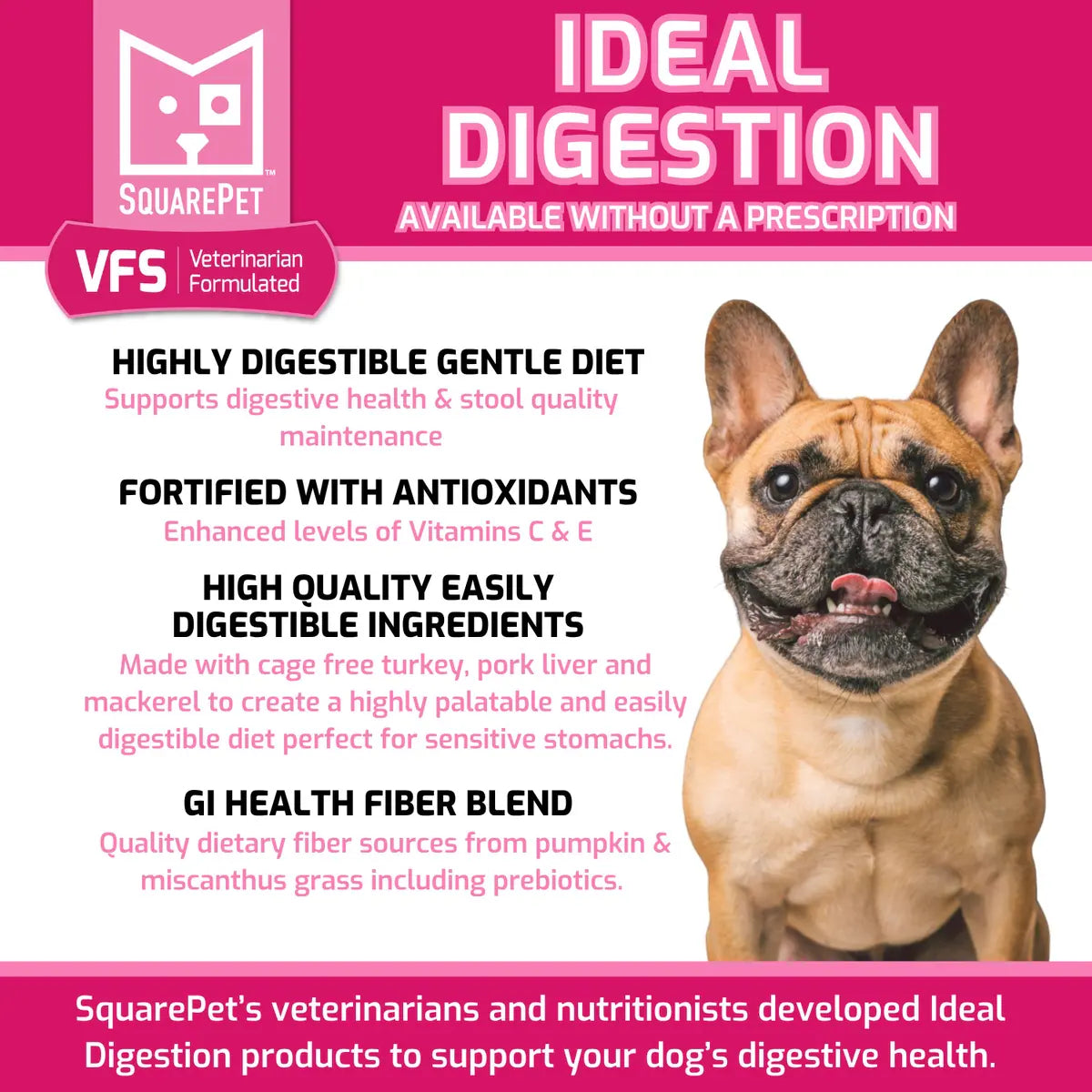 SquarePet VFS Canine Ideal Digestion Formula Wet Dog Food 12/13OZ