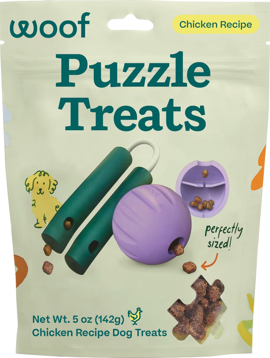 Woof Air-Dried Puzzle Training Chicken Natural Dogs Chew Treats