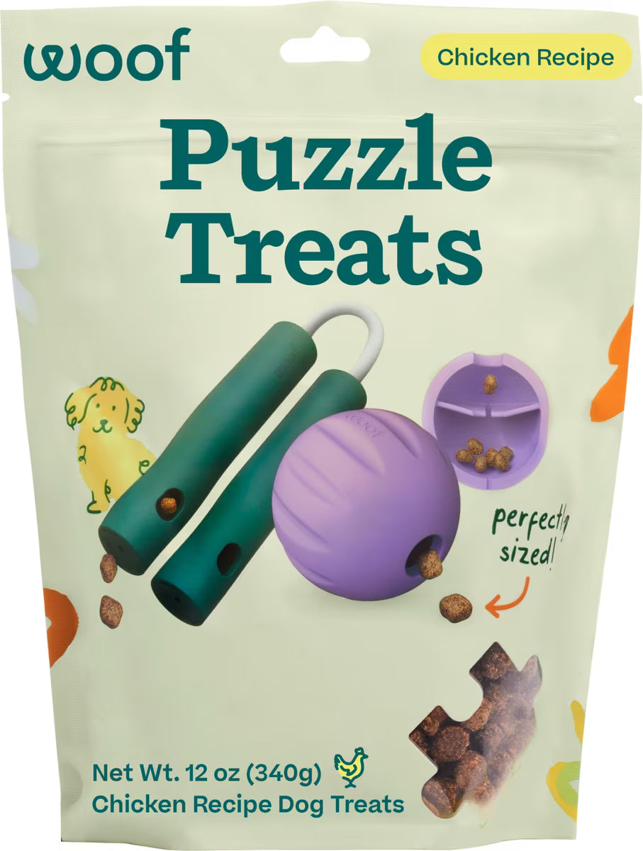 Woof Air-Dried Puzzle Training Chicken Natural Dogs Chew Treats