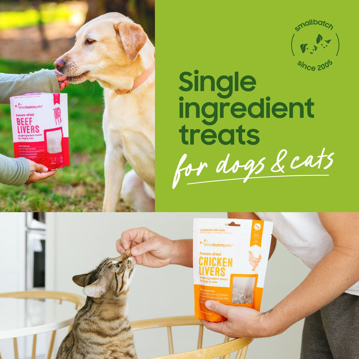 Smallbatch Pets Freeze Dried Liver Goat Dog Treats 3oz