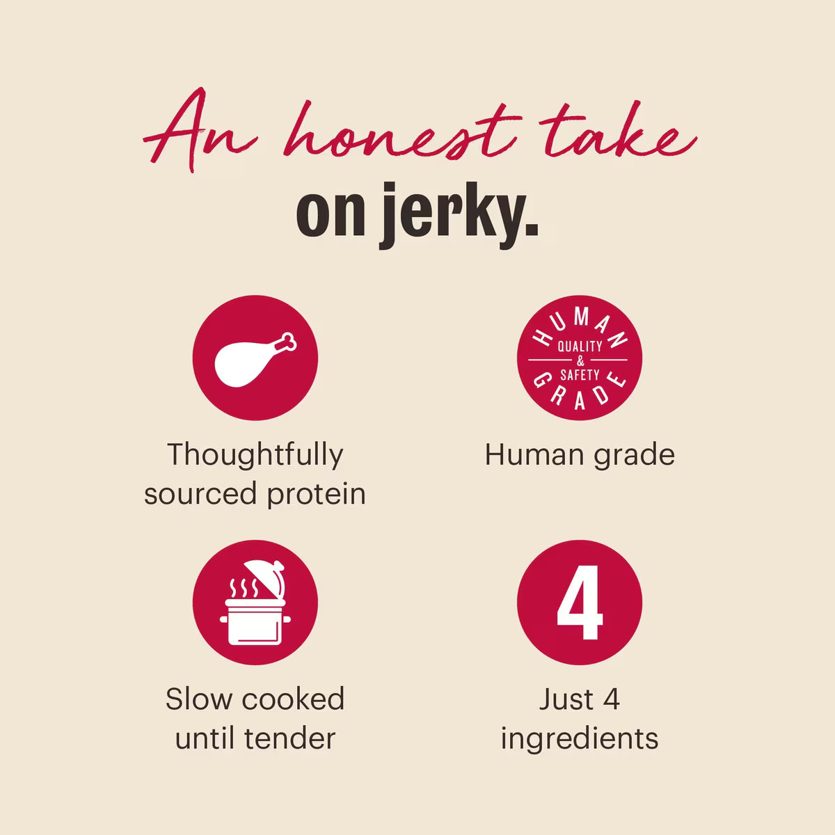 The Honest Kitchen Human Grade Slow Cooked Jerky Chicken Recipe Dog Treats 6oz