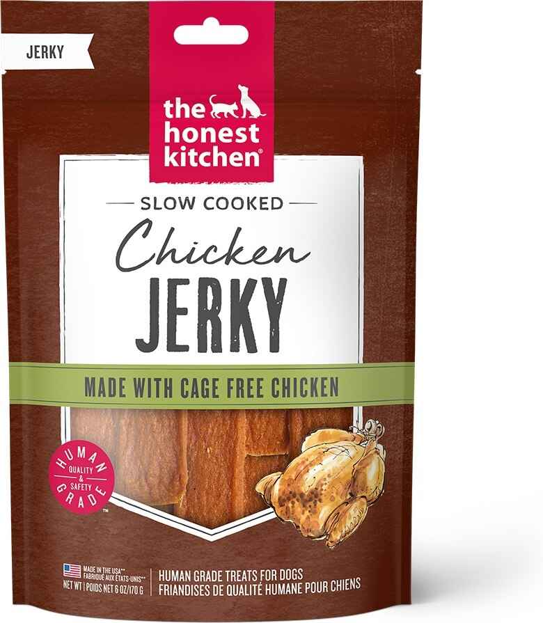 The Honest Kitchen Human Grade Slow Cooked Jerky Chicken Recipe Dog Treats 6oz