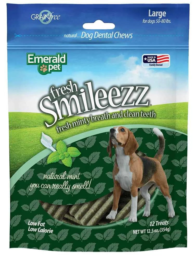 Emerald Pet Fresh Smileezz Grain-Free Dental Dog Treats