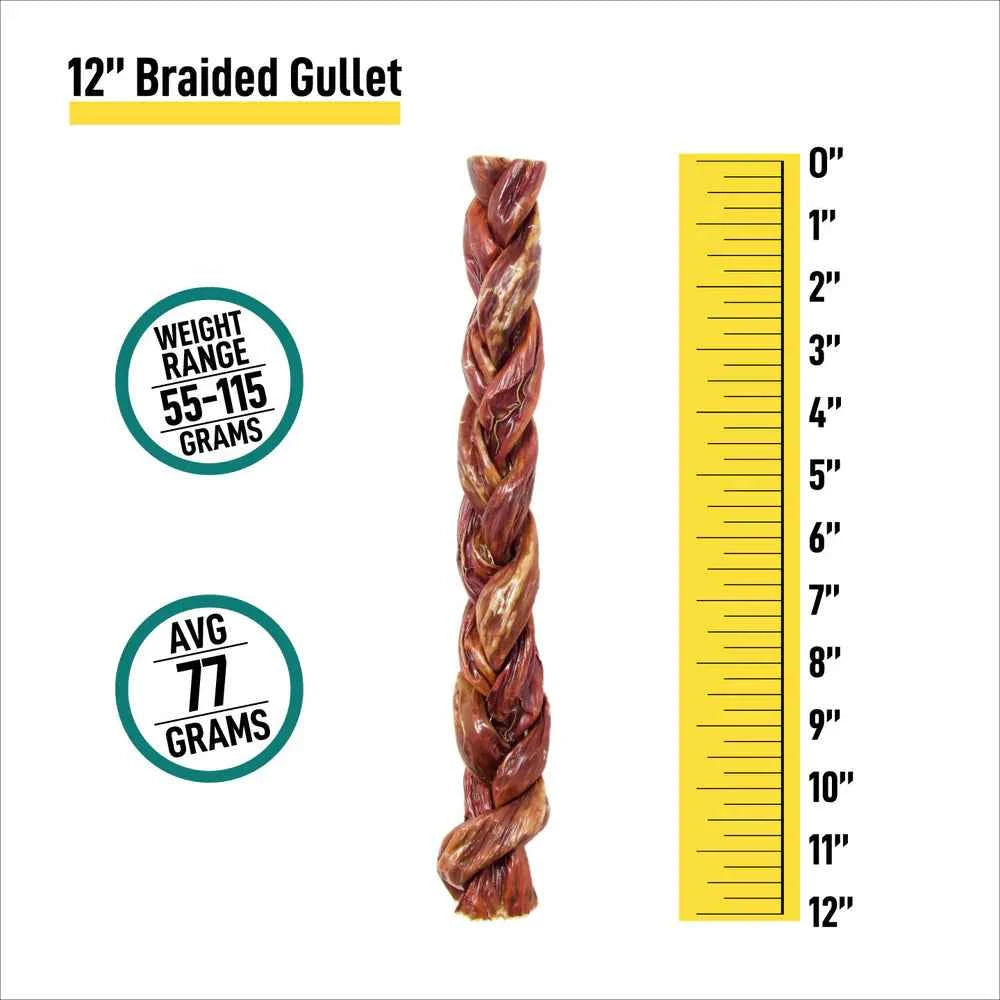 Talis Us Braided Gullet Sticks Dog Treats