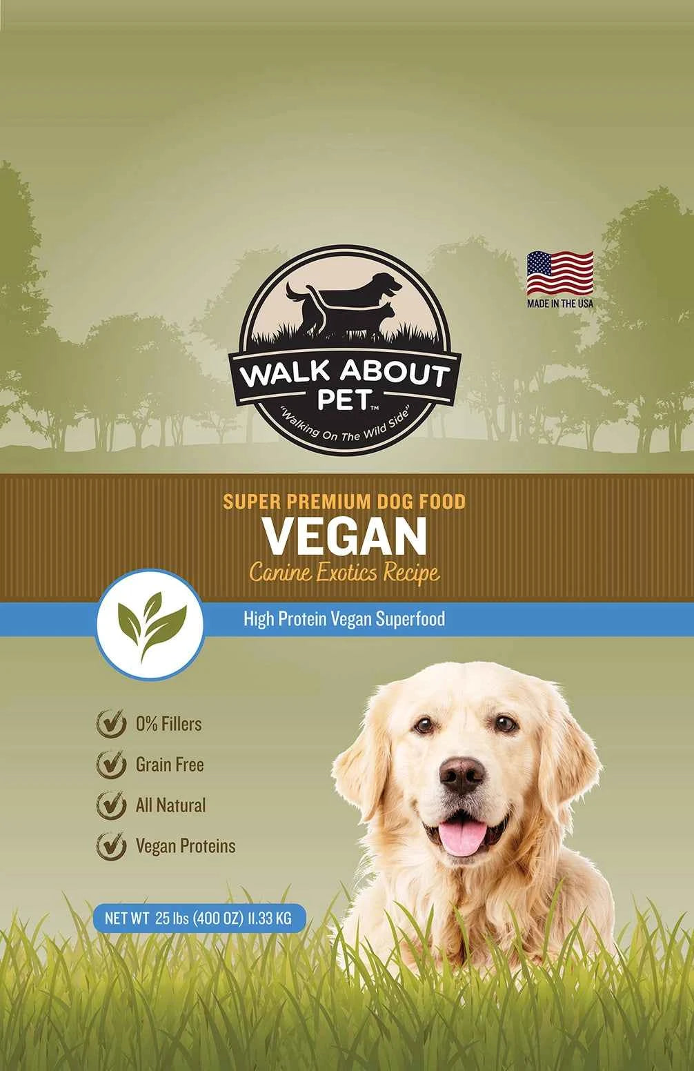 Vegan Dog Food for Sensitive Stomachs - Walk About Pet Canine Exotics Super Premium Kibble