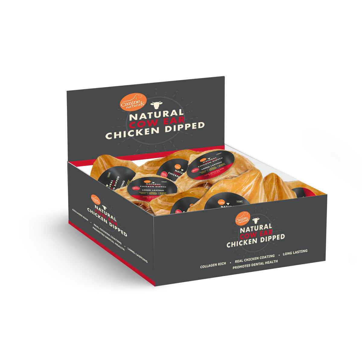 Canine Naturals Coated Cow Ears w/Chicken