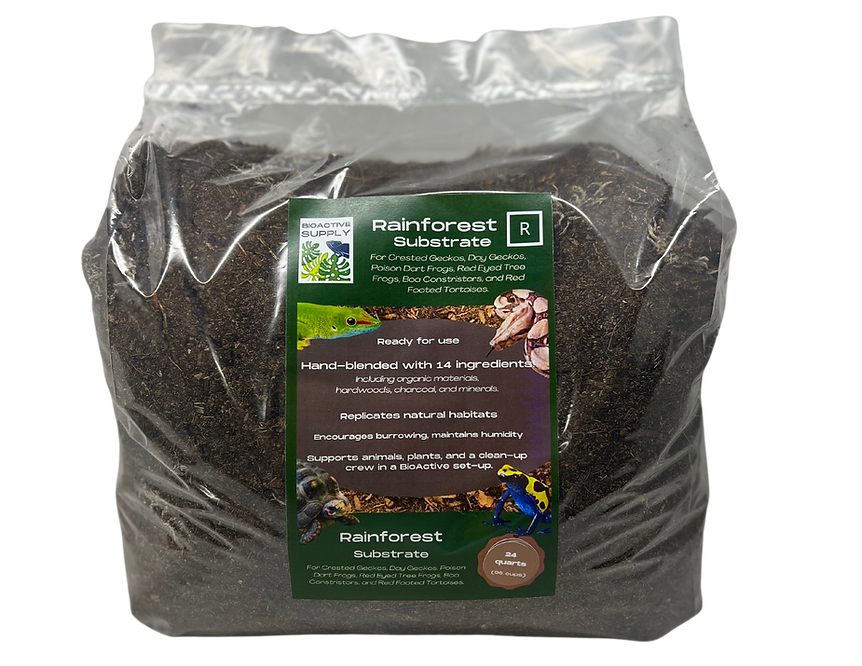 Premium Rainforest Substrate for Terrariums - 6 Qt of Fresh, Hand-Blended All-Natural Habitat