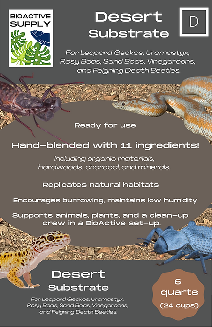 Bag of desert reptile substrate for habitats.