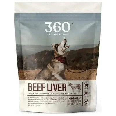 360 Pet Nutrition Beef Liver Grain - Free Raw Freeze - Dried Dog Treats 4oz - Talis Us