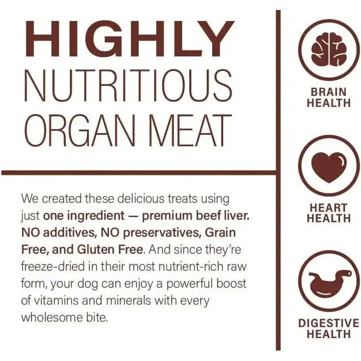 360 Pet Nutrition Beef Liver Grain - Free Raw Freeze - Dried Dog Treats 4oz - Talis Us