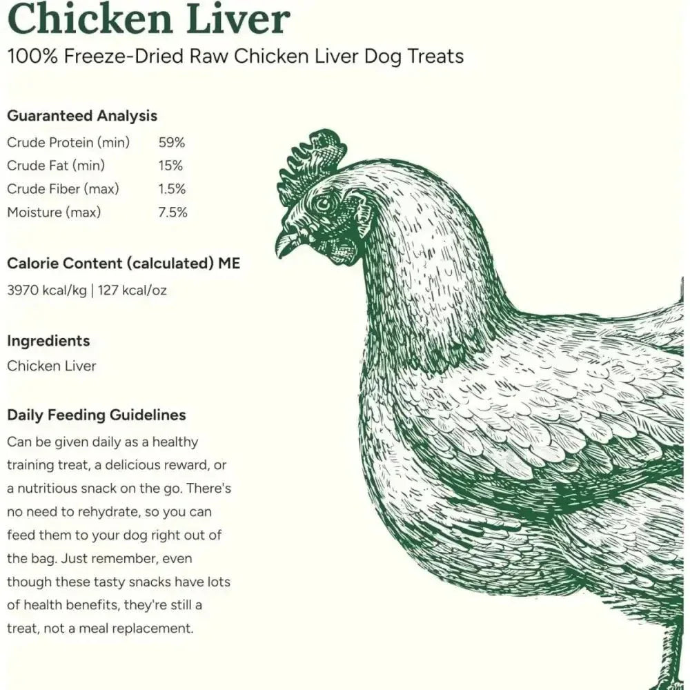 360 Pet Nutrition Chicken Liver Grain - Free Raw Freeze - Dried Dog Treats - Talis Us