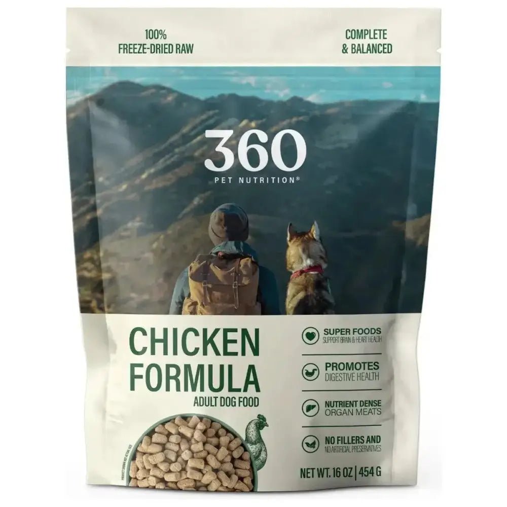 360 Pet Nutrition Raw Chicken Formula Grain - Free Freeze - Dried Dog Food - Talis Us