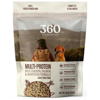 360 Pet Nutrition Raw Formula Multi - Protein Grain - Free Adult Freeze - Dried Dog Food - Talis Us