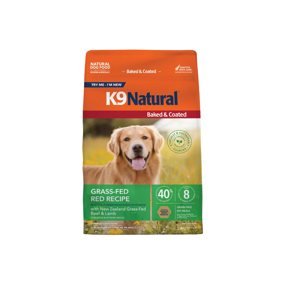 K9 Natural Baked & Coated Grass-Fed Red Dog Food