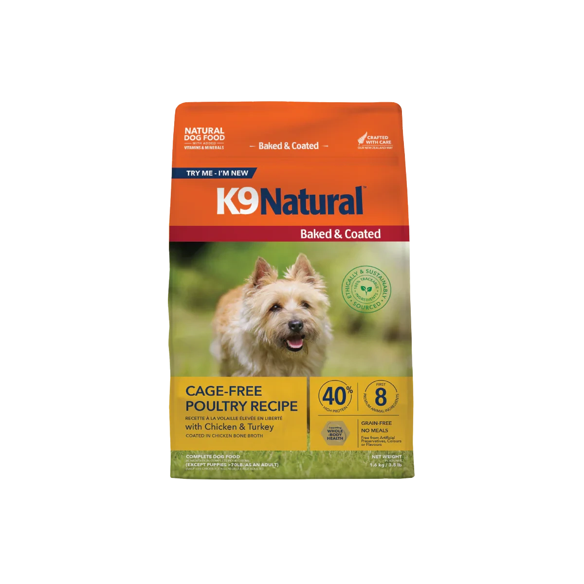 K9 Natural Baked & Coated Cage-Free Poultry Dog Food