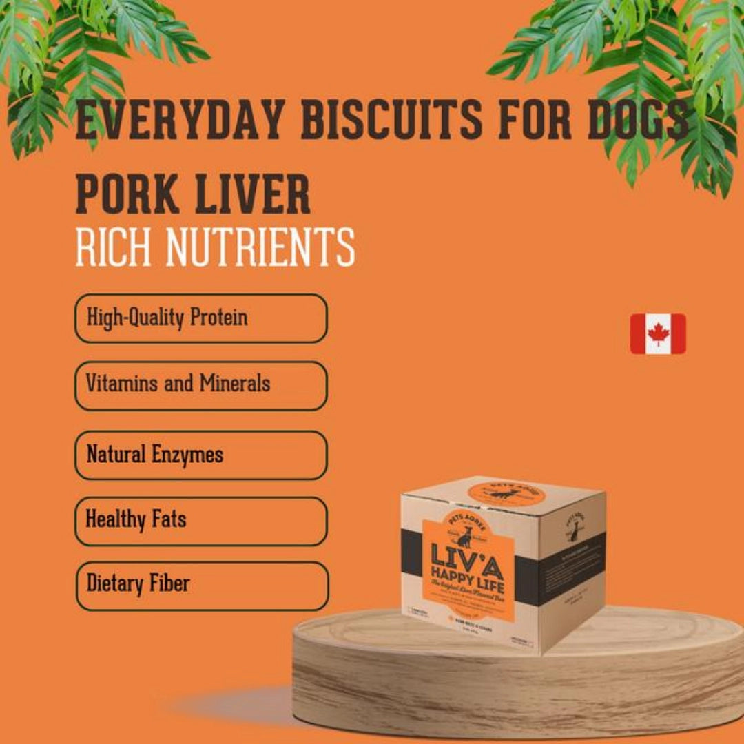 Granville Grain Free Dog Treats with Real Pork Liver - Healthy Crunchy Biscuits for Happy Pups