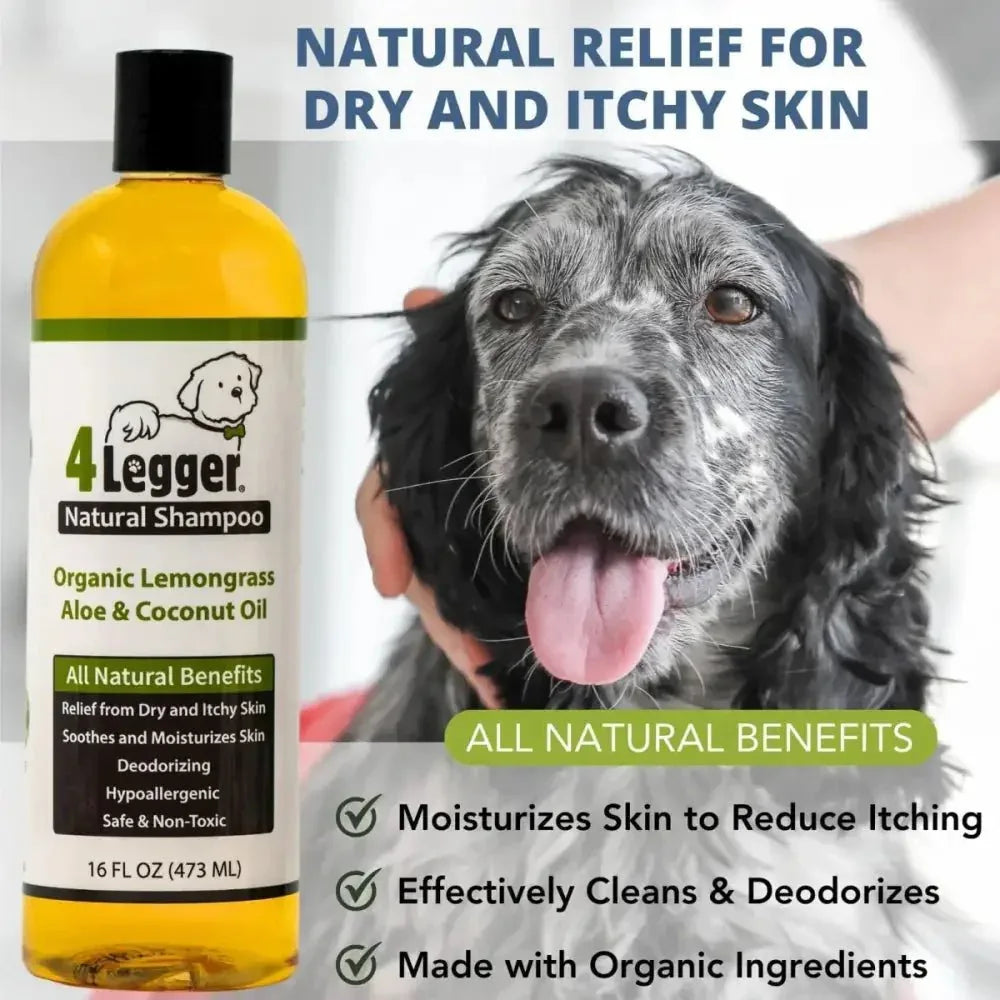 4 - Legger Lemongrass and Aloe Organic Hypoallergenic Dog Shampoo 16 oz - Talis Us