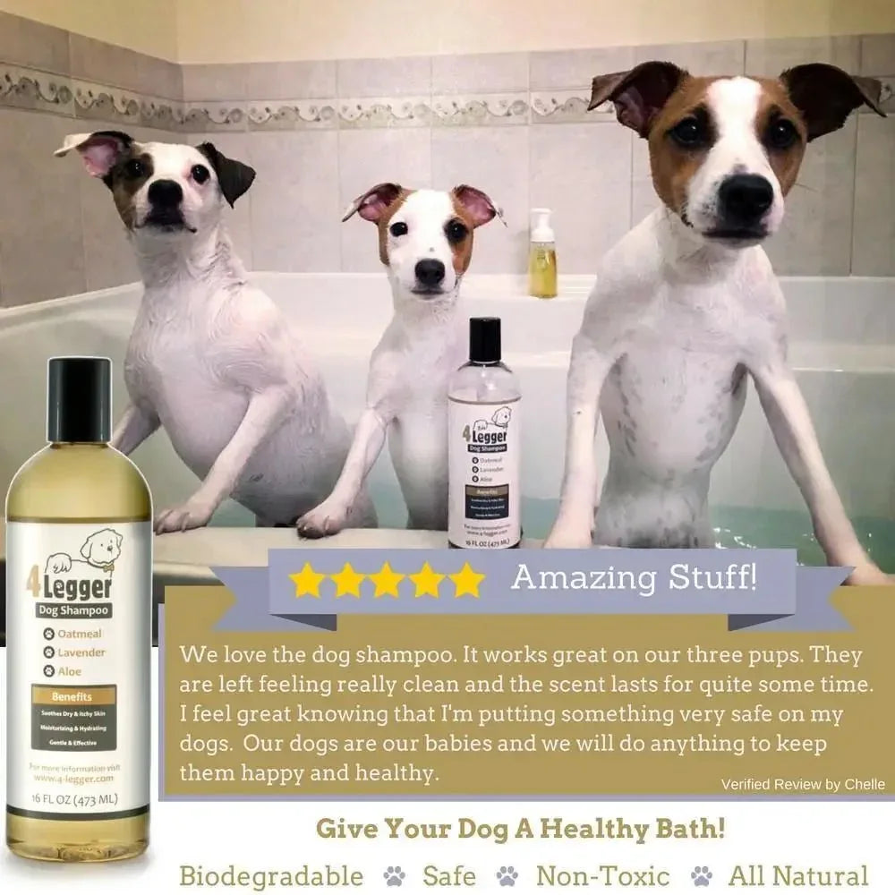 4 - Legger Organic Oatmeal Dog Shampoo with Lavender and Aloe 16 oz - Talis Us