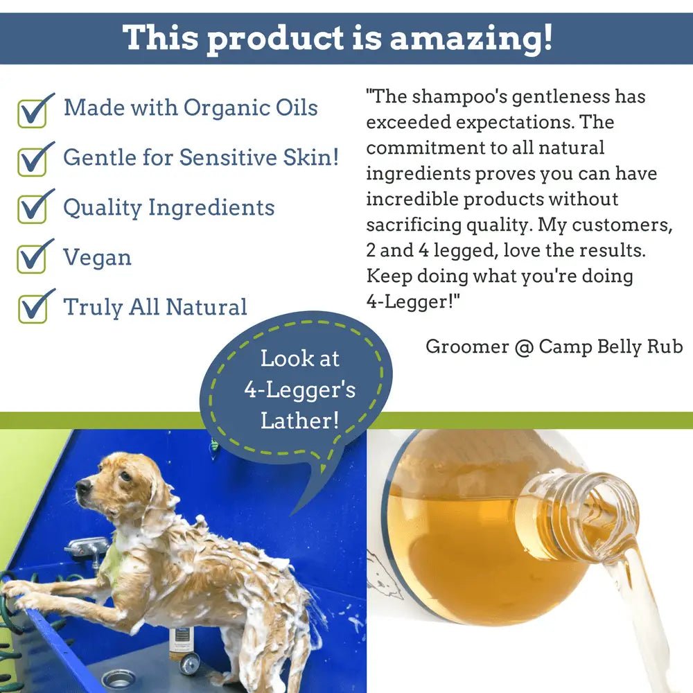 4 - Legger Unscented Hypoallergenic Dog Shampoo with Aloe 16 oz - Talis Us