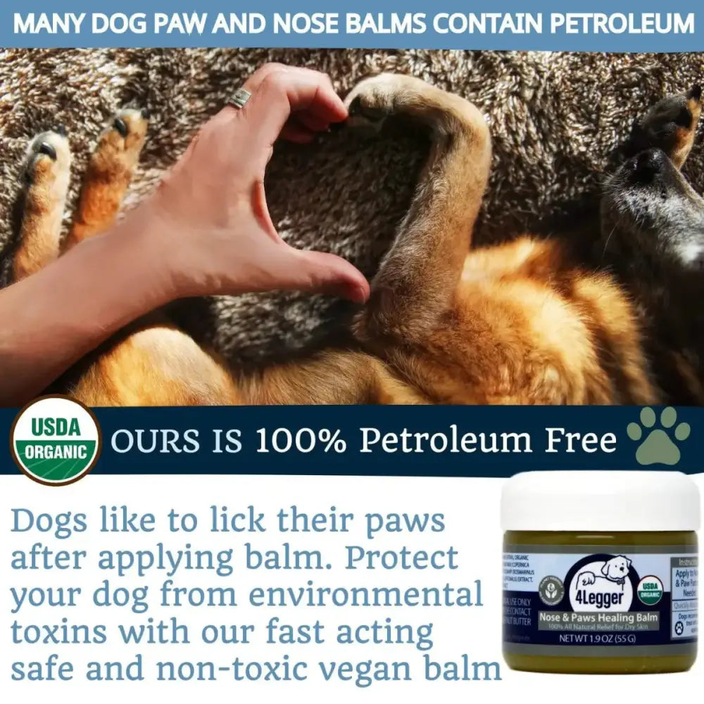 4 - Legger Usda Certified Organic Healing Balm For Dog Nose and Paw Pads 5 oz - Talis Us