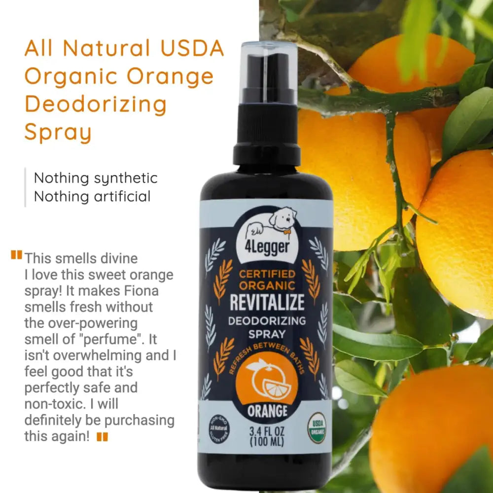 4 - Legger Usda Certified Organic Sweet Orange Dog Deodorizing Spray 3.4 oz - Talis Us