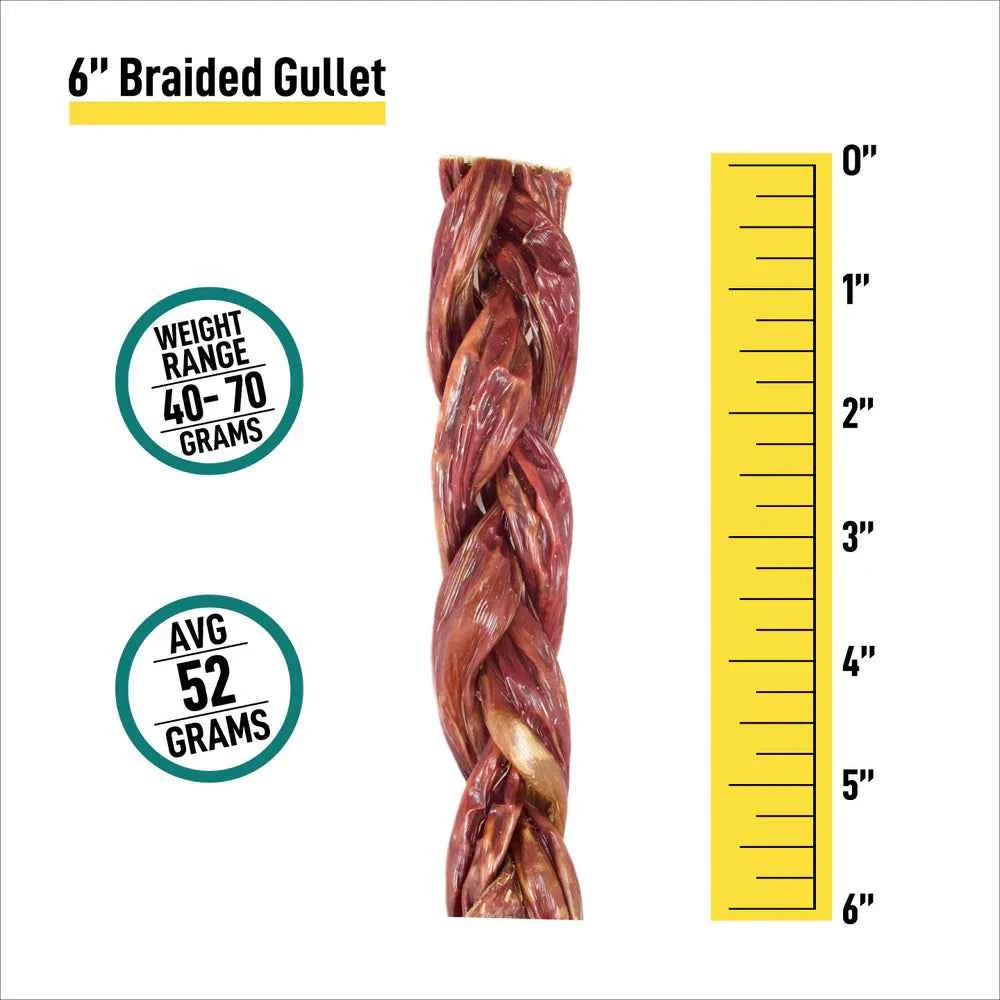 Talis Us Braided Gullet Sticks Dog Treats