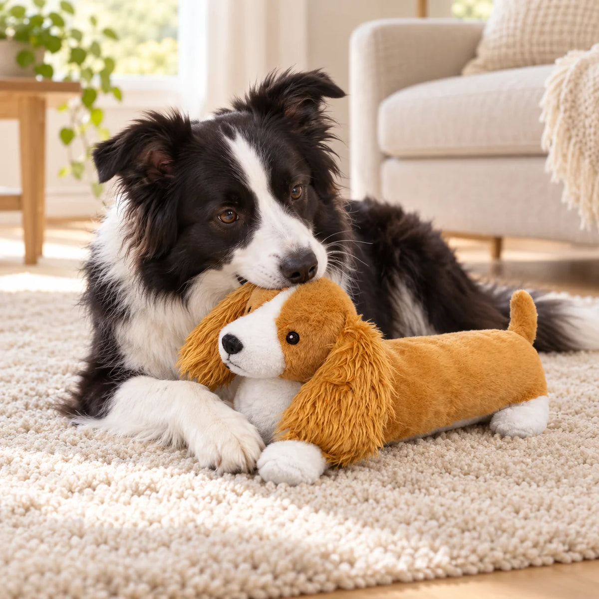 Petlou Spaniel Squeaky Plush Dog Toy 22"