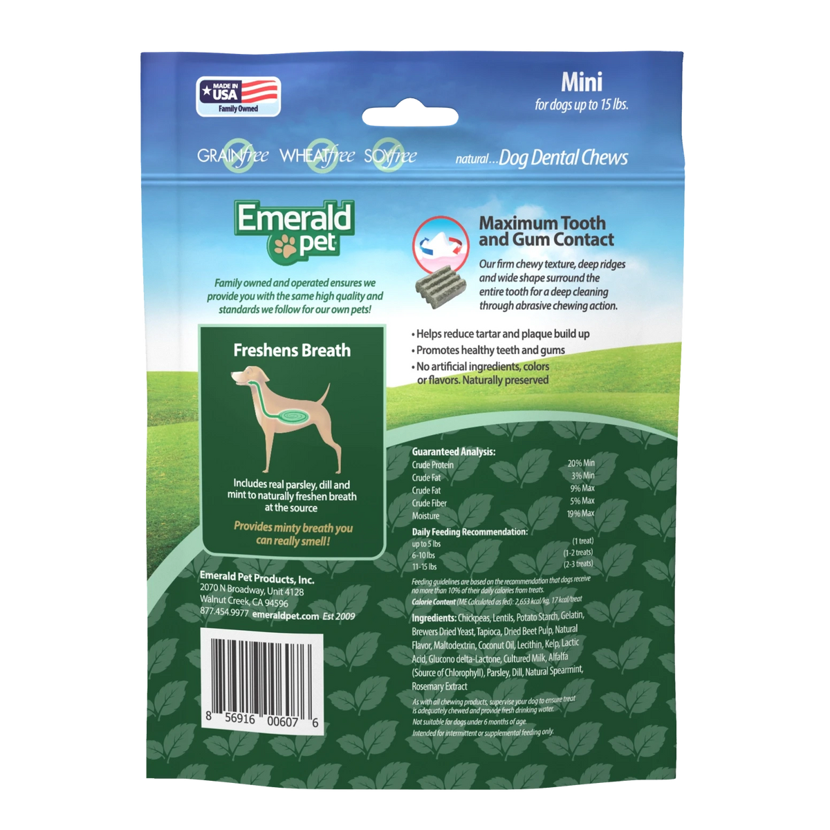Emerald Pet Fresh Smileezz Grain-Free Dental Dog Treats
