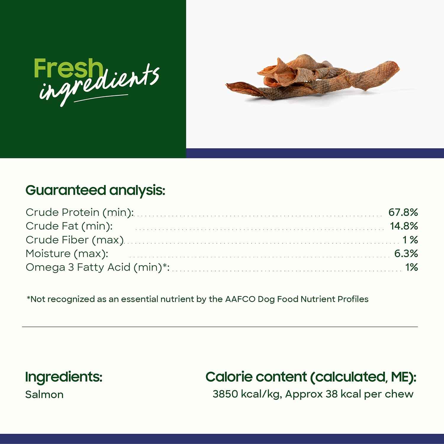 Freeze Dried Salmon Skin Chews 2.5oz